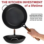 Small Yosukata Skillet Pan 30 cm (11,8-inch, Black Carbon Steel, Pre-Seasoned)