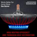 Small Yosukata Silver Wok Pan 14-inch (36сm)+Spatula and Ladle Set